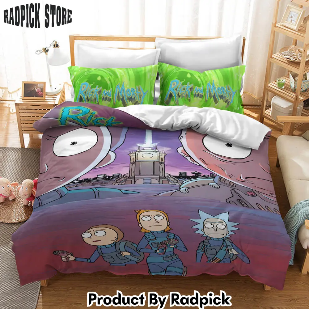 Rick and morty bedding set quilt duvet cover christmas sheets bed sets  rp0423511